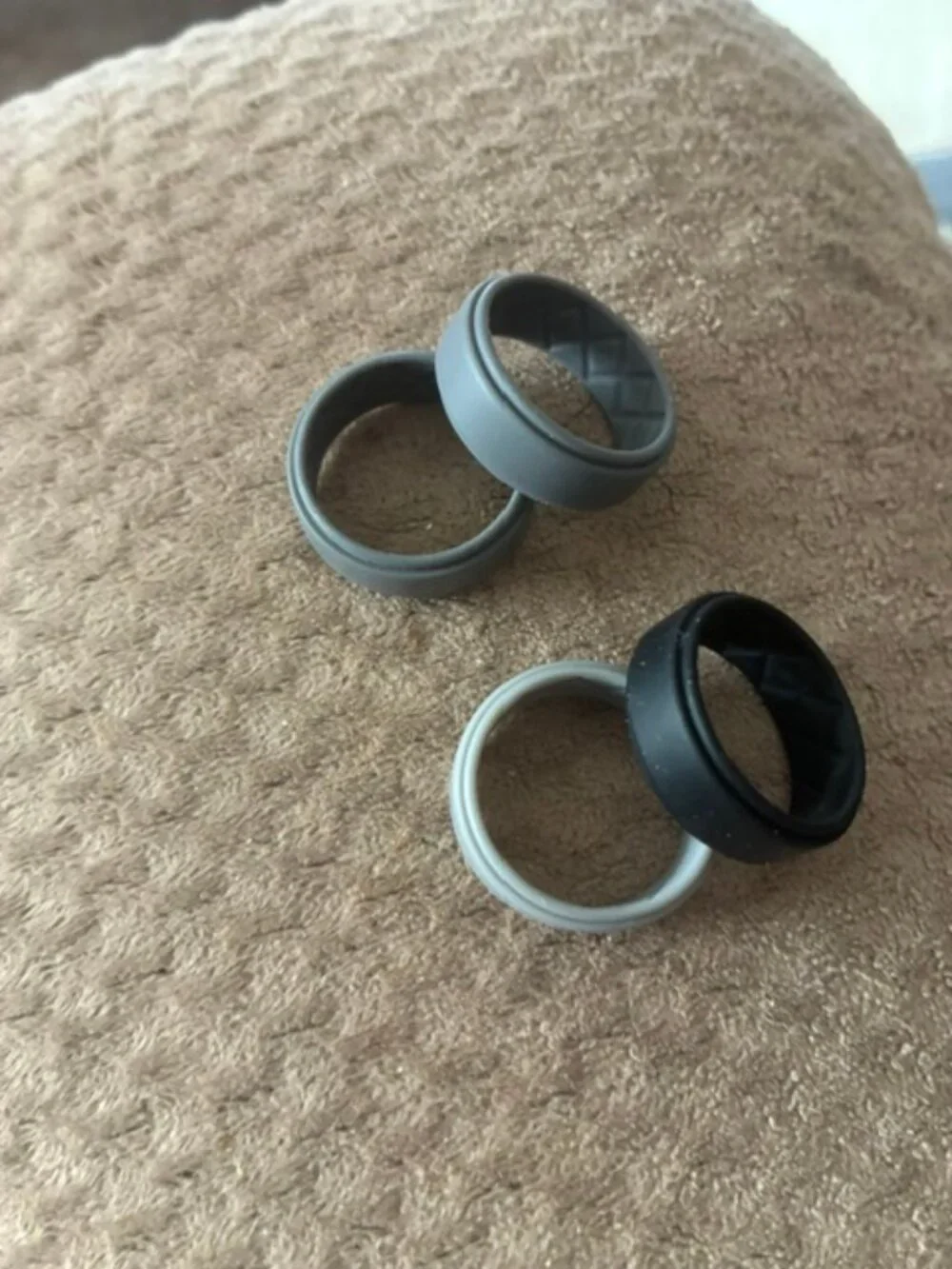 Men's Silicone Rings, Flexible Rubber Wedding Bands